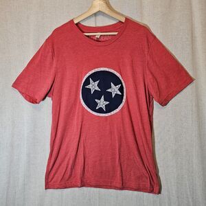 Eliza Dean Tennessee Women's XL Short Sleeve Red Tshirt Lace Cute Patriotic